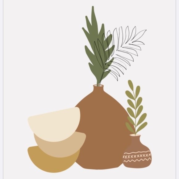 Modern minimalist boho abstract wall art print - Picture 3 of 3